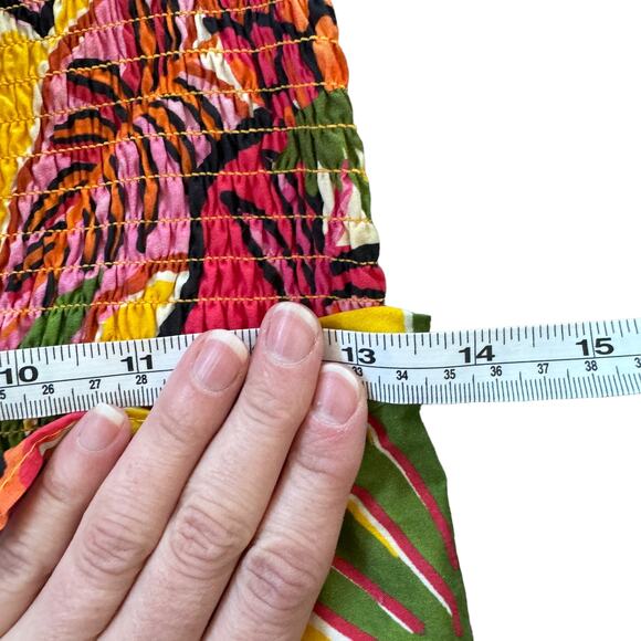 NEW Farm Rio Fruit Dream Maxi Dress Tropical Resort Yellow Pink Green Small - Picture 12 of 13